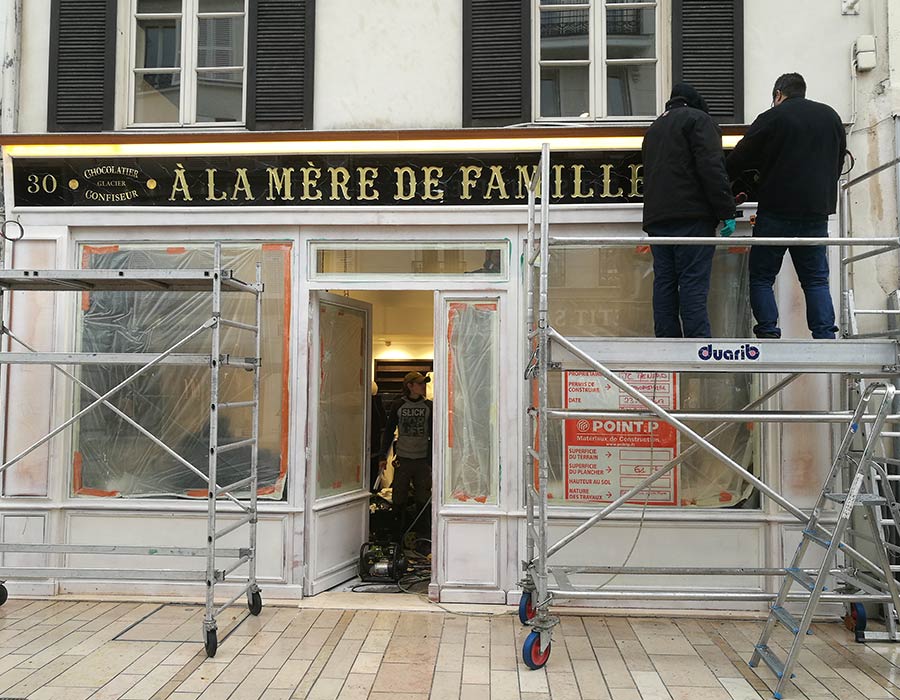 La Guéronnière Renovation Facade Boutique Bois Paris Img6 4